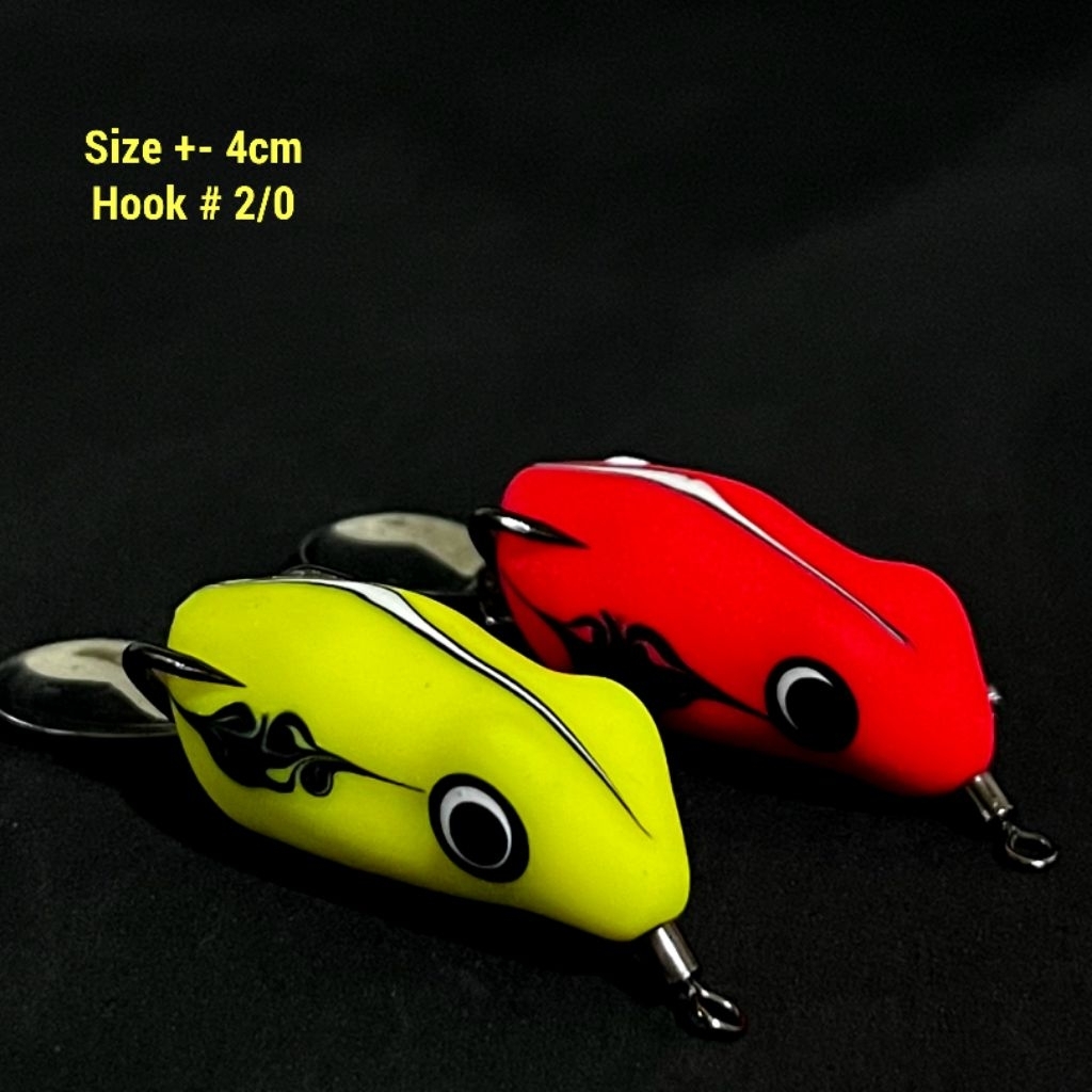 Soft frog 4cm umpan casting Gabus Toman - umpan kodok lure  pancing soft frog