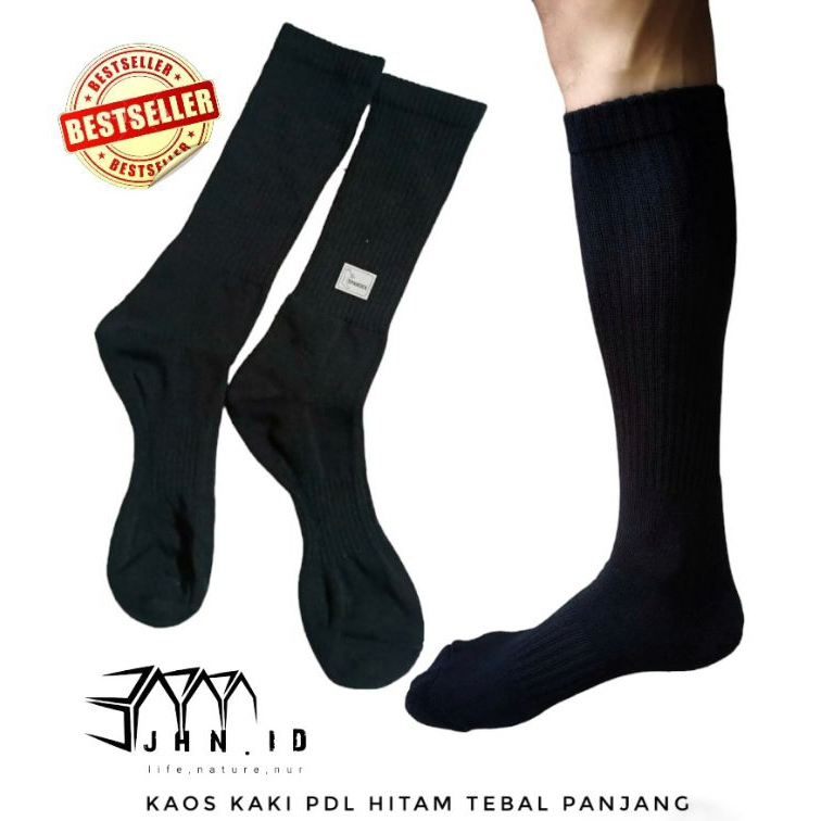 ( 3 Pasang ) Kaos Kaki Pdl Tebal Hitam Panjang / Kaos Kaki Pdl Tni Hitam Tebal Panjang / Kaos Kaki P