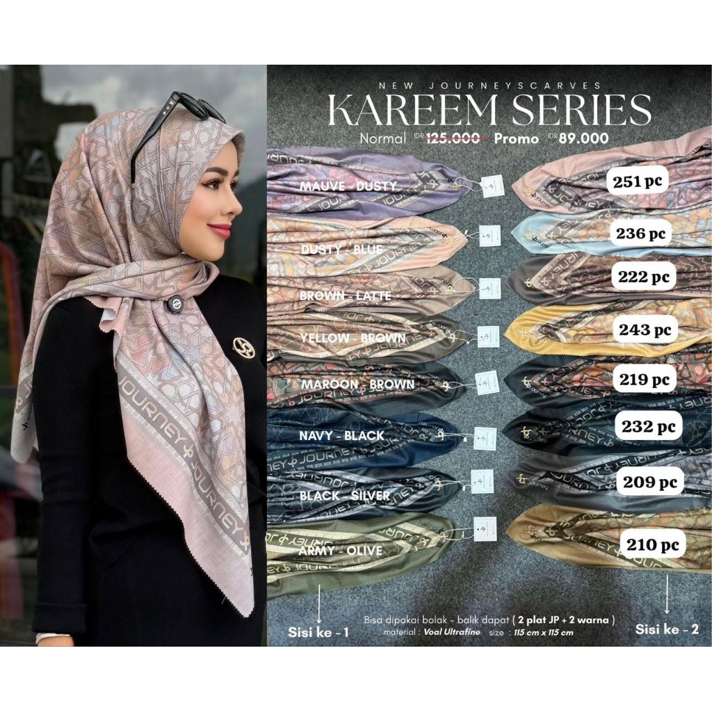 motif Kareem series dari journey hijab ori