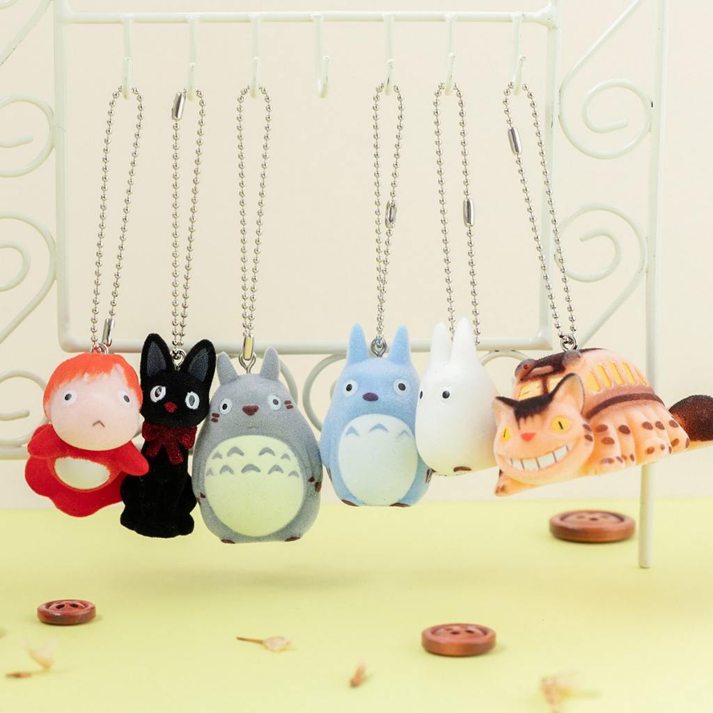 KeyChain Mascot Studio Ghibli My Neighbor Totoro Ponyo Flock Gantungan Kunci Jepang Sekiguchi
