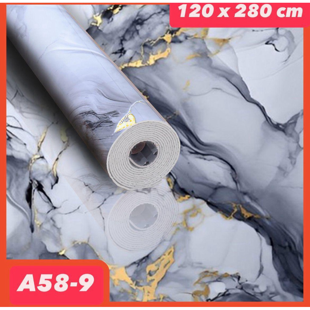 wallpaper Sticker Dinding Marmer-Wallpaper Ruang Tamu Mewah