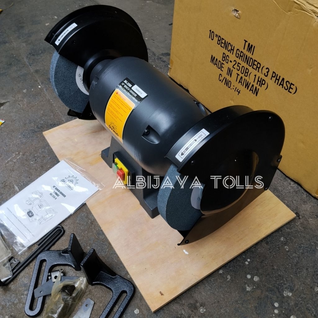 Mesin Gerinda Duduk  10" 1phase/3phase Tjap Mata electric Bench Grinder  10 inch