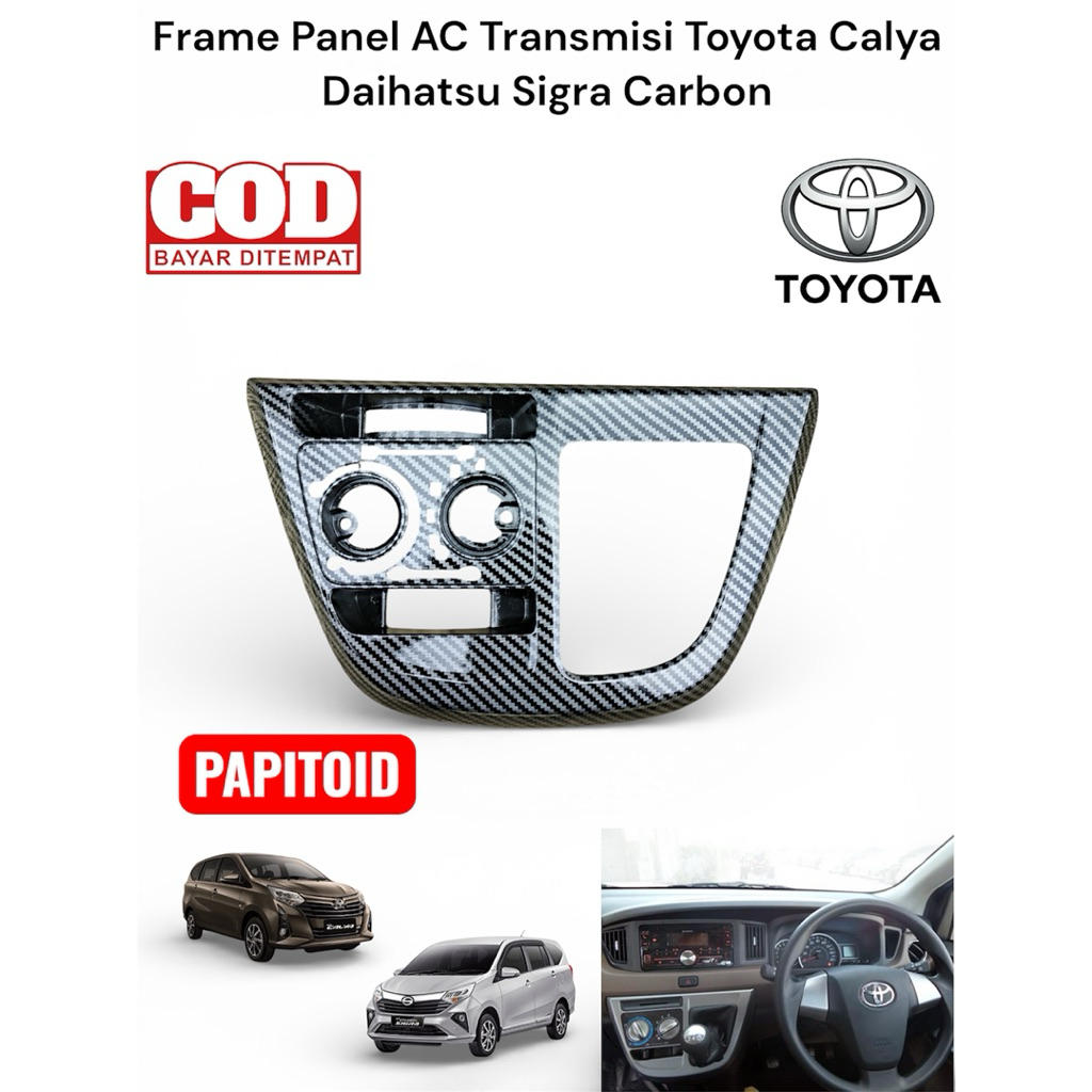 Frame Panel AC Transmisi Toyota Calya Daihatsu Sigra Carbon