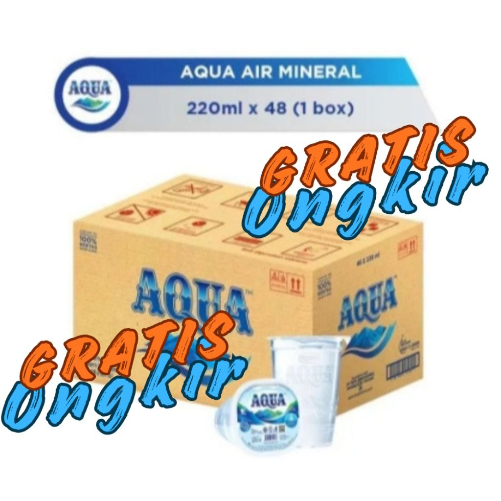 AQUA GELAS 200ML - DUS (48 x 200ml) - Kemasan GELAS