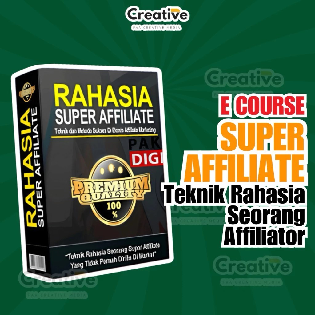 ECOURSE - Rahasia Super Affiliate Mastery - Materi Video Pembelajaran