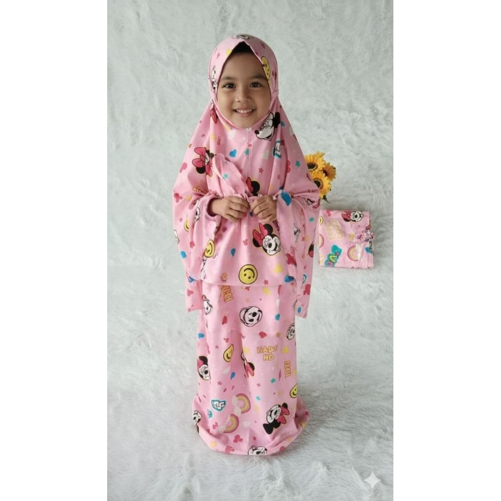 mukenah anak perempuan umur 3 tahun mukena motif karakter terbaru