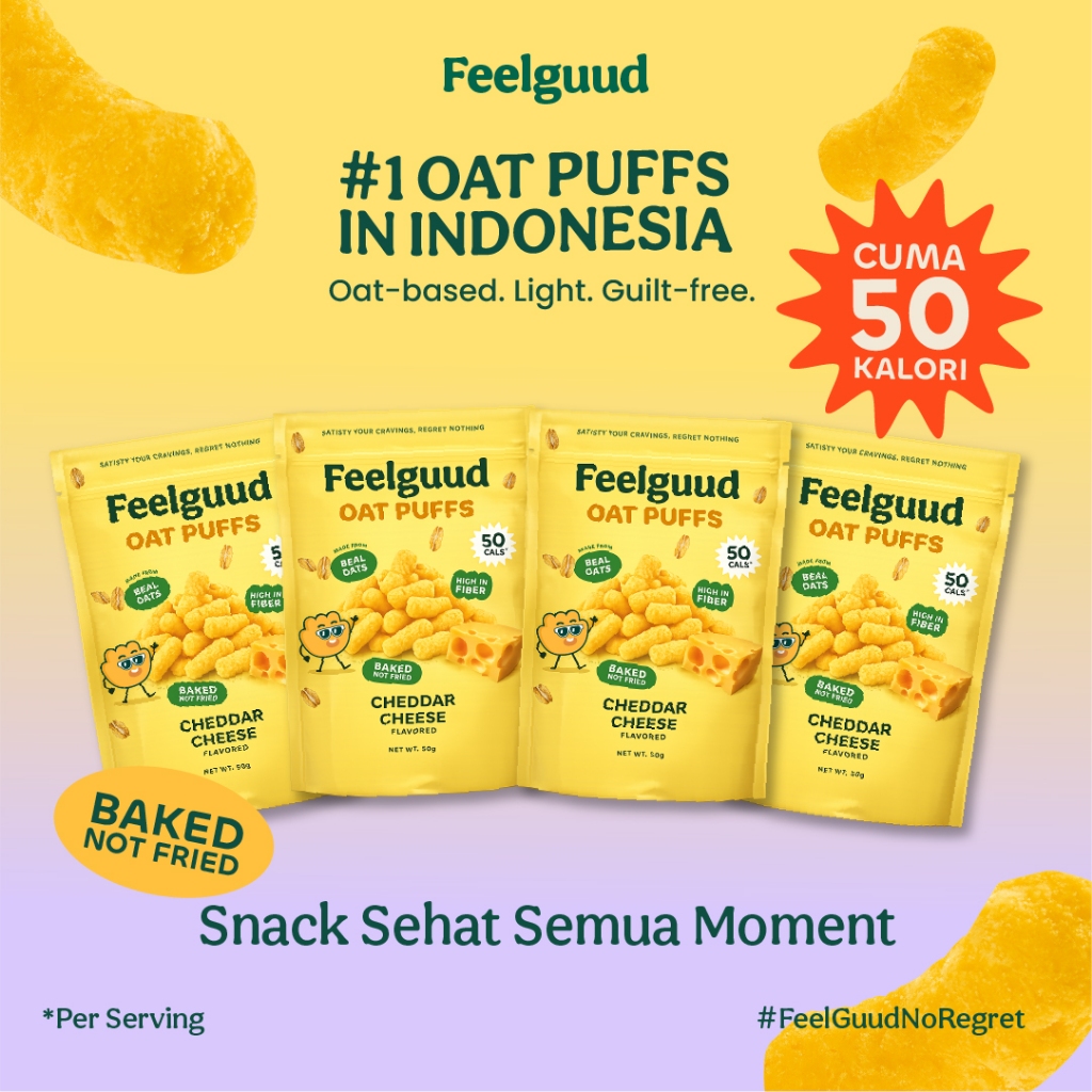 Feelguud Snack Sehat - Bundle isi 4 x 40g - Keju Cheddar + Rumput Laut + Jagung Bakar + Black Truffl