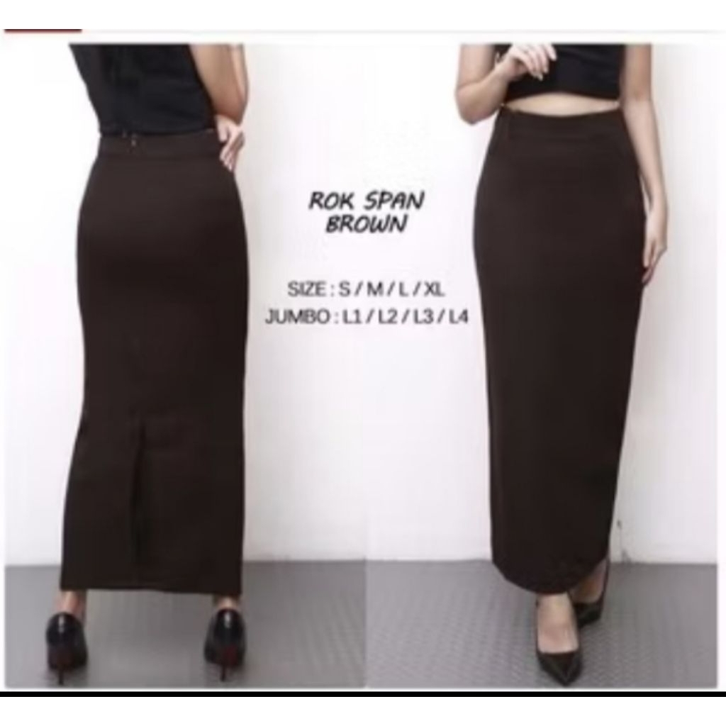 Rok Span Belah Belakang Rempel Rok Span Hitam Rok Sekolah Kerja Kantor Span Belah Satu Belakang Kain