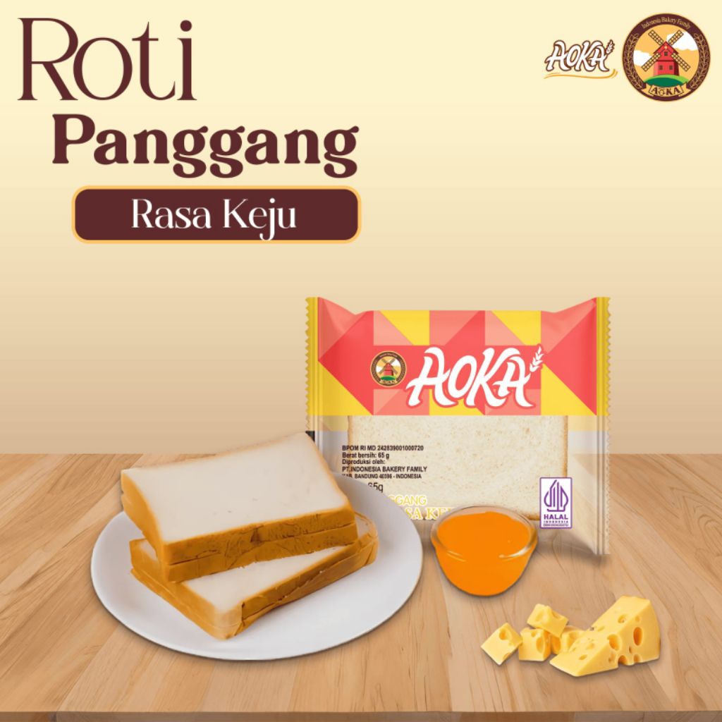 Roti Aoka Panggang Keju Grosir Termurah