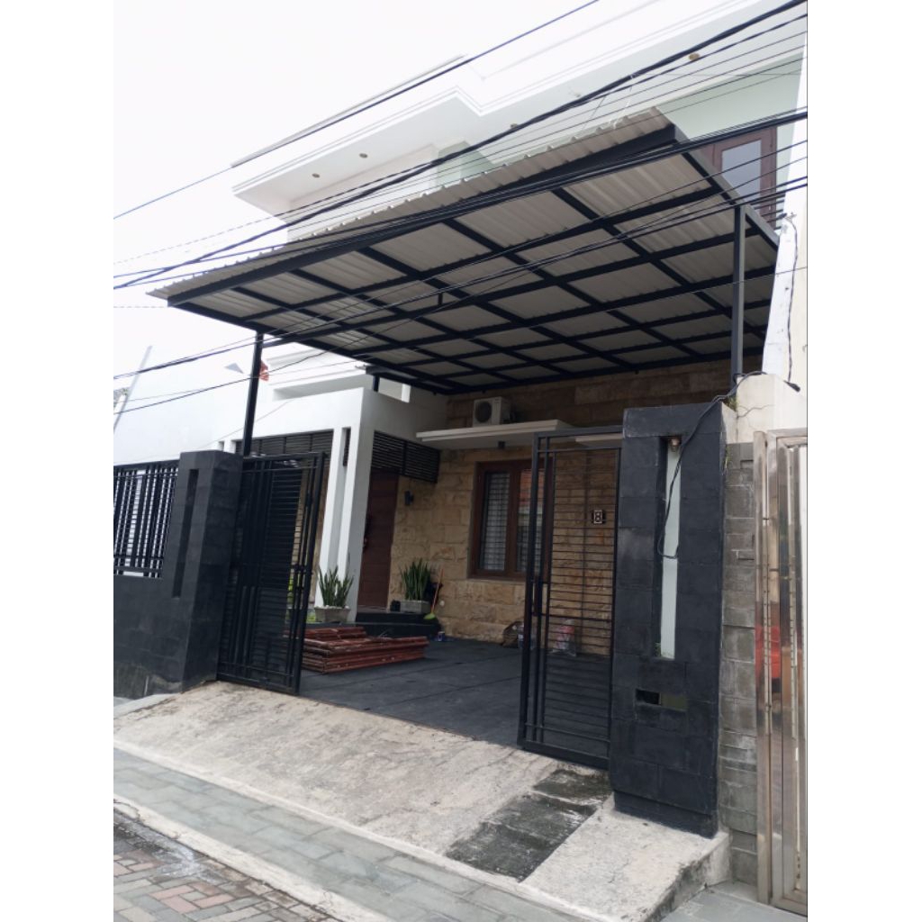 KANOPI BESI HOLLOW 36 M² – ATAP UPVC