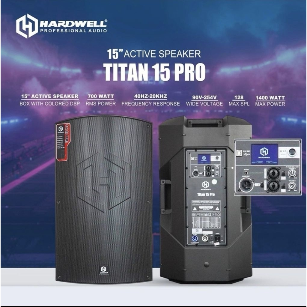 Active Speaker 15 Inch Hardwell Titan 15 Pro Original Aktif Speaker 15 Inch Hardwell (Harga 1 Unit)