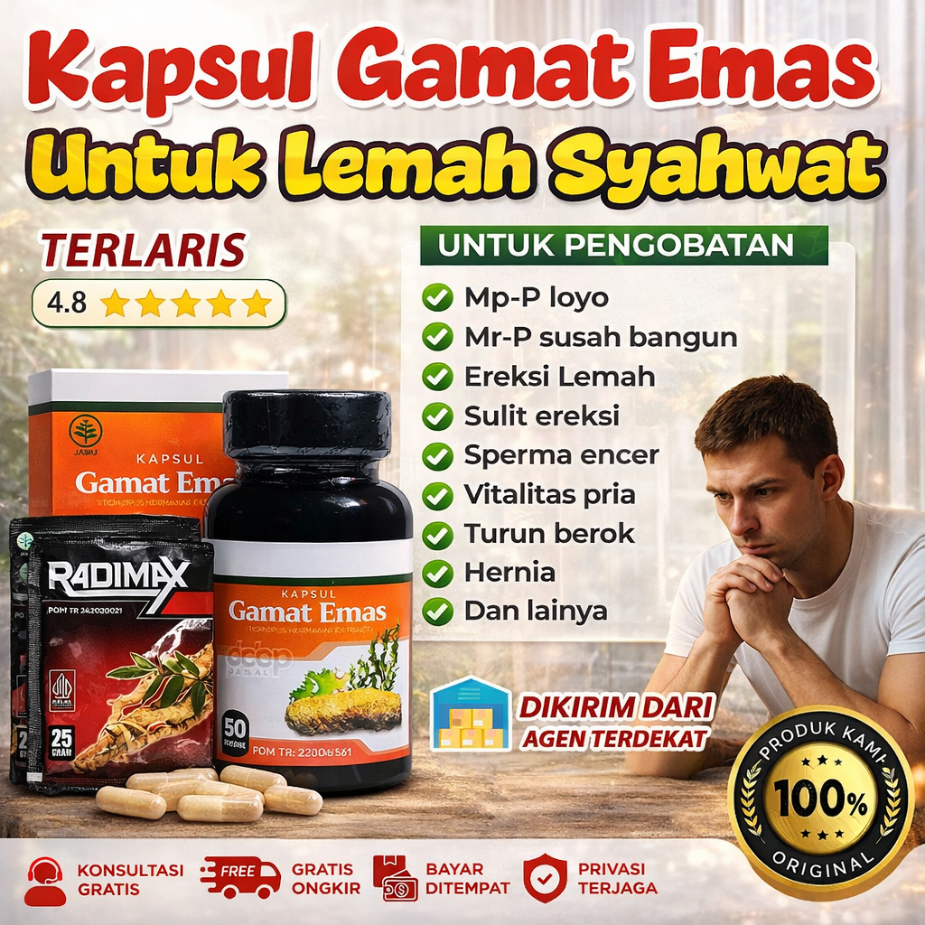 TERLARIS Obat Kuat Pria Lemah Syahwat Original Mr P Loyo Sulit Ereksi Disfungsi Ereksi Sperma Encer
