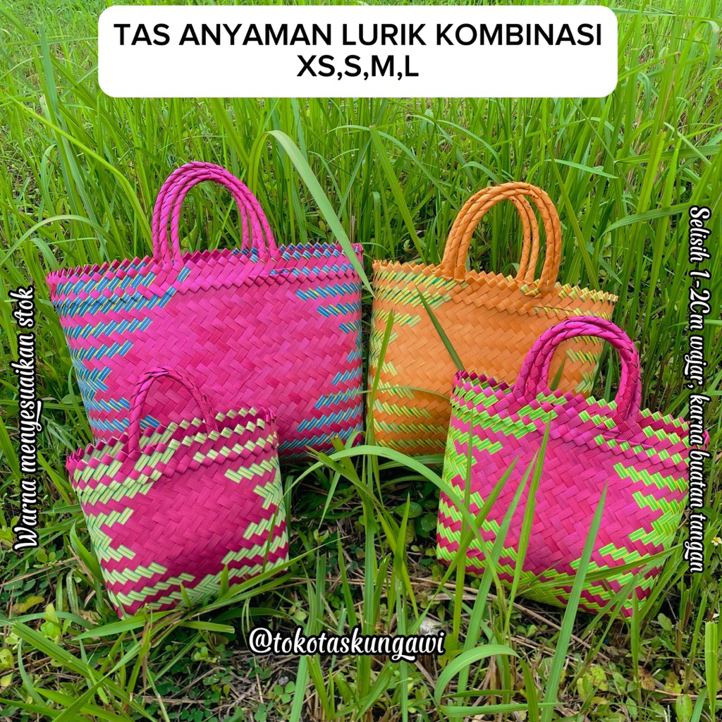 TAS ANYAMAN LURIK XS,S,M,L ( Tas Souvenir, Tas Belanja, Tas Syukuran, Tas Hajatan )