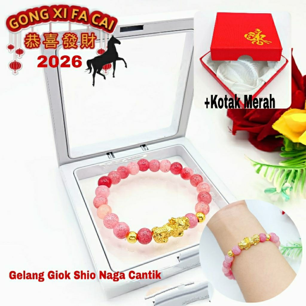 gelang tangan elegan giok shio naga free box terpapuler
