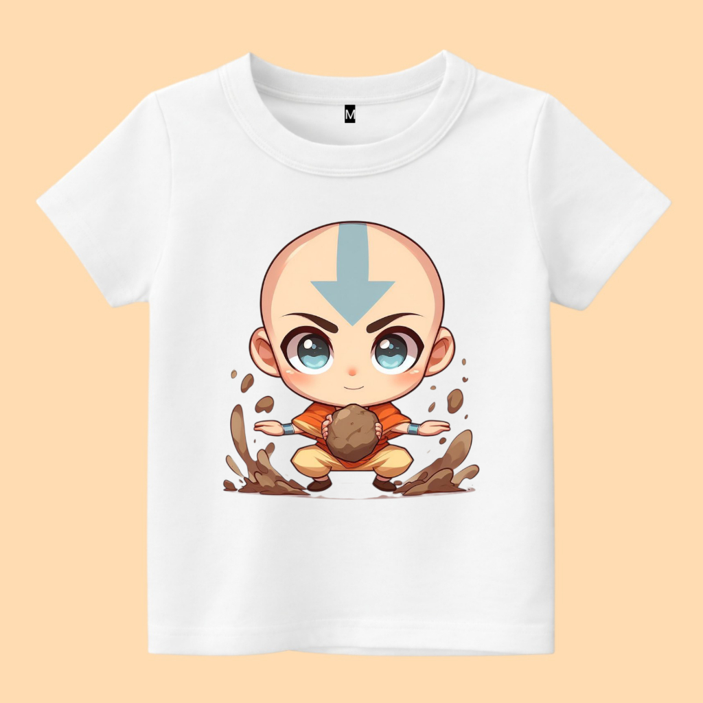 Baju kaos anak Avatar Aang kartun lucu