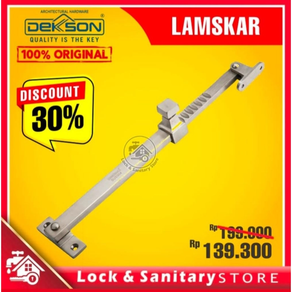 LAMSKAR DEKSON / RAMSKAR DEKKSON / RMS DKS SQ 001 SS / PENAHAN JENDELA