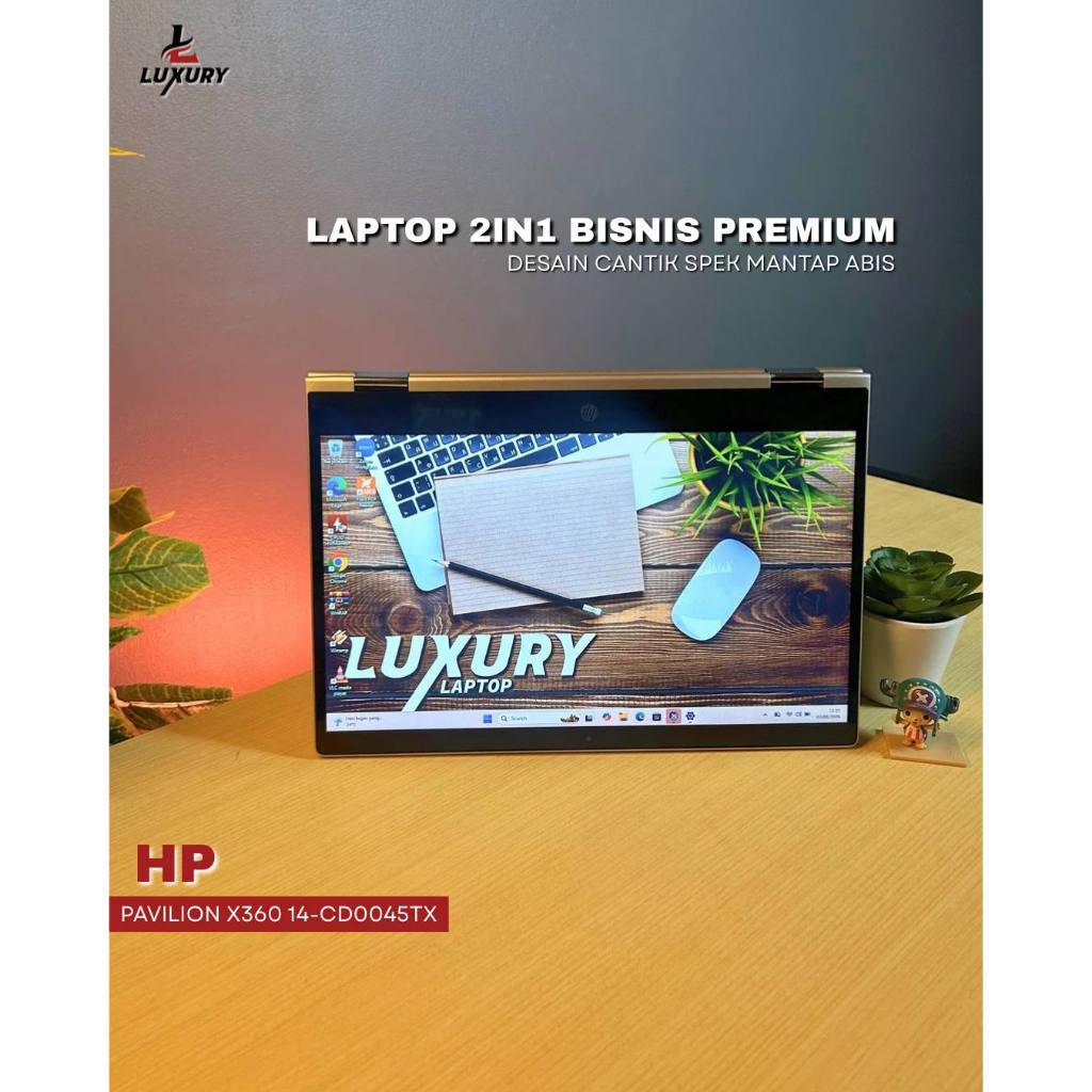 LAPTOP HP PAVILION X360 14-CD0045TX CORE I5 RAM 8GB SSD 256GB 2ND