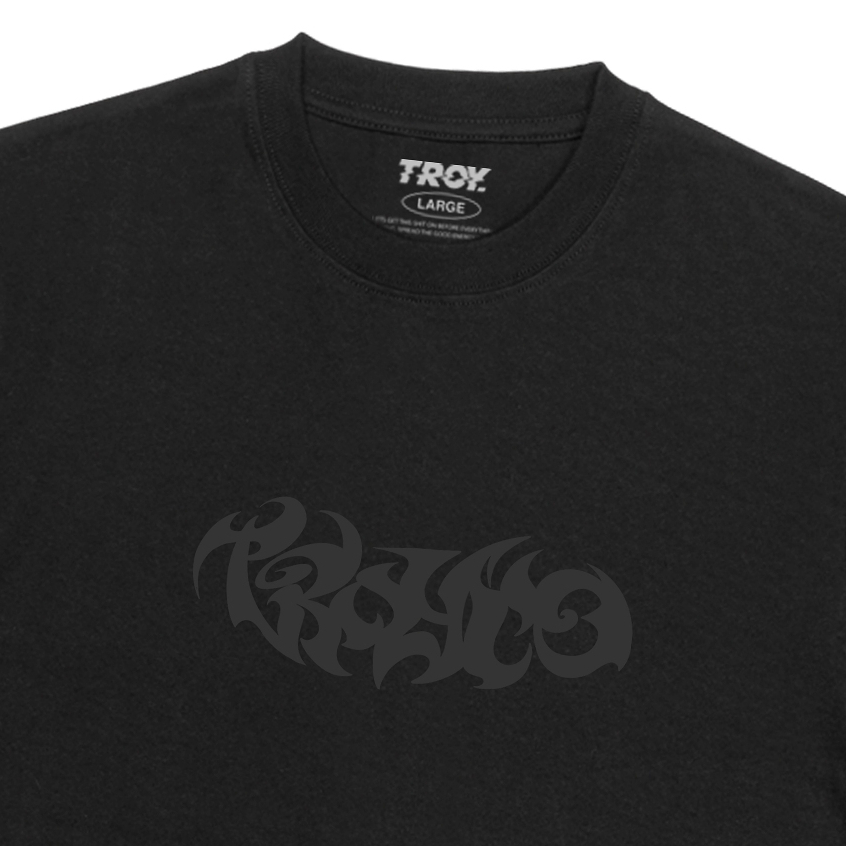 Troy Company Tshirt Black Flame - Kaos Lengan Pendek Kaos Hitam MTD 3515