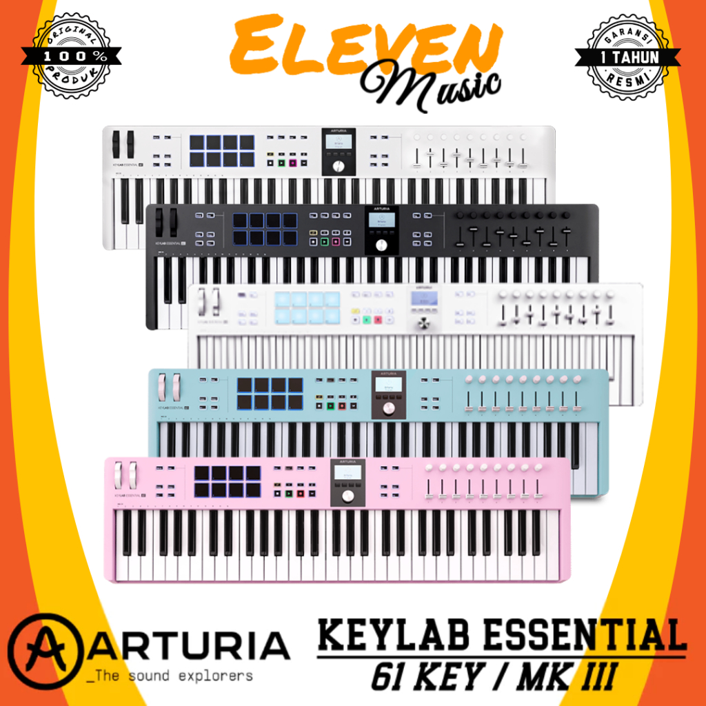 Arturia KeyLab Essential 61/MK3 Midi Keyboard Controller 61 Keys