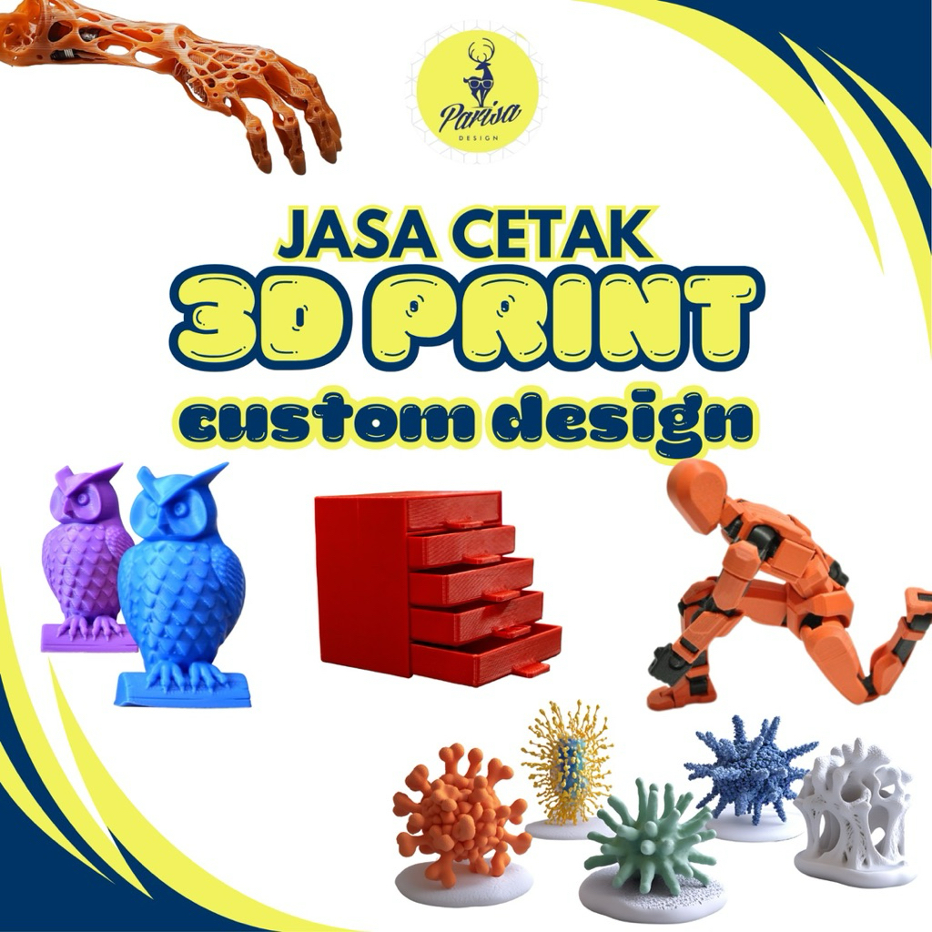 Jasa Cetak 3D / 3D Print Custom Instant Urgent Cepat Fast Response / Cetak Maket Prototype