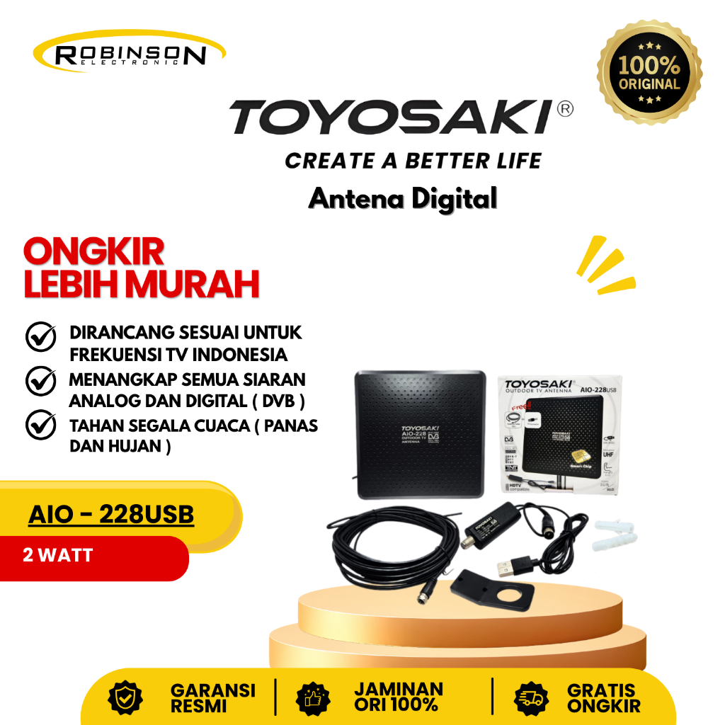 Antena Tv Digital  Toyosaki Aio  228 USB
