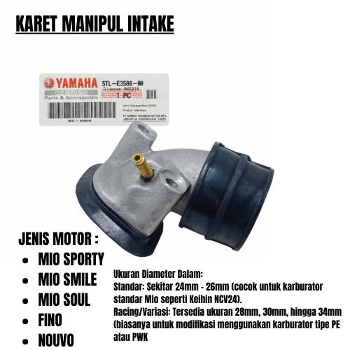 MANIPUL INTAKE MIO FINO NOUVO 5TL BERKUALITAS ORIGINAL