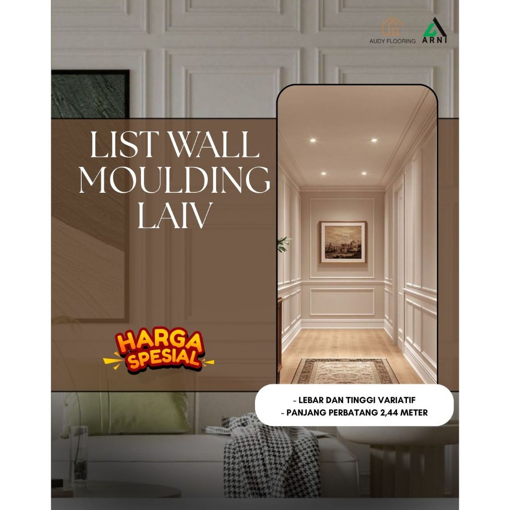 List Wall Moulding PVC LAIV | List Dinding | List Ukiran Dinding
