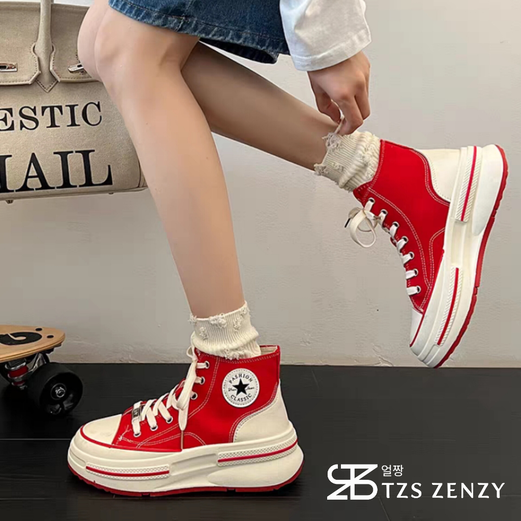 TZS Zenzy Amiore Sepatu Canvas High Top Wanita Kasual TZS Zenzy Amiore