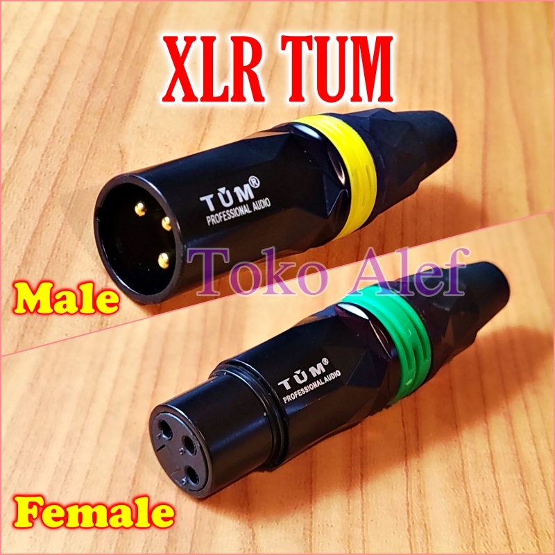 TUM Jack Soket XLR TUM Male Female Socket Canon Cannon XLR Profesional Audio