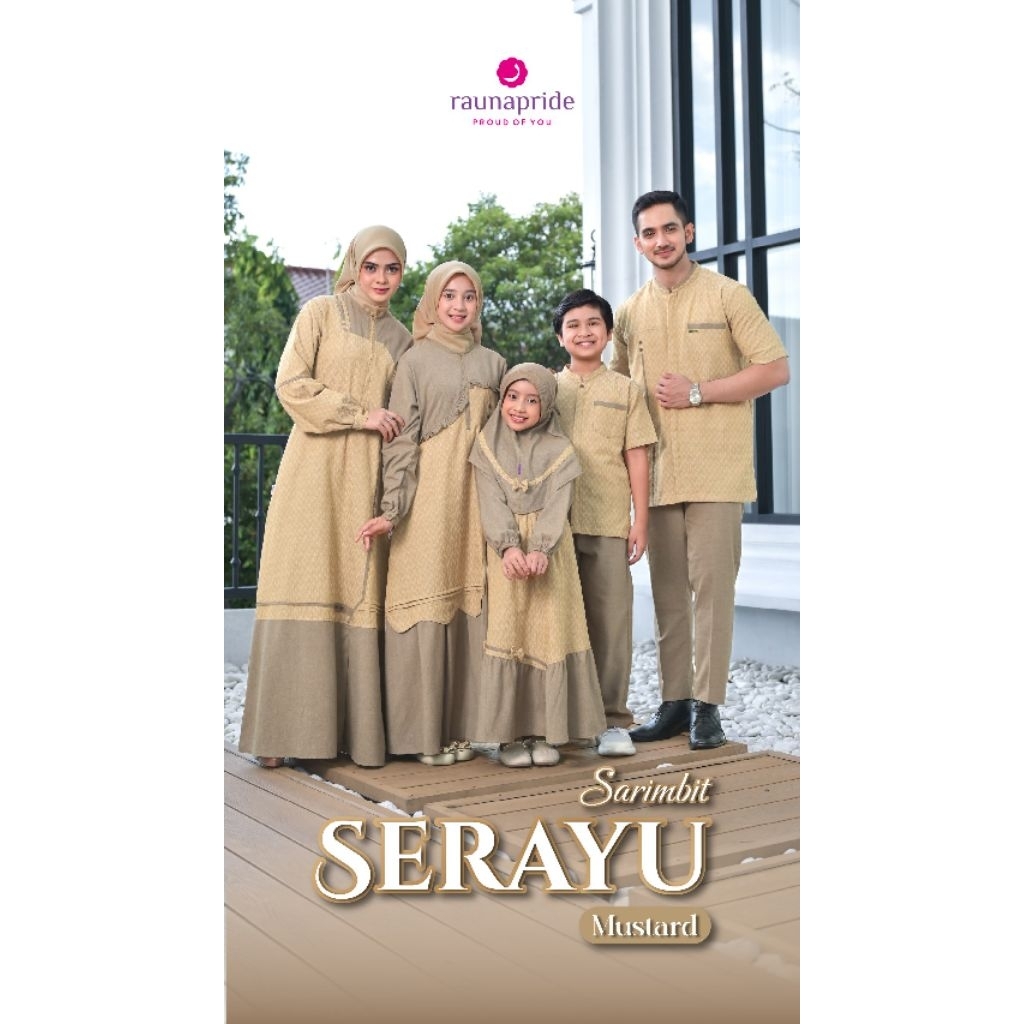 Sarimbit Serayu Mustrad by Rauna/Sarimbit Rauna/Sarimbit Lebaran 2026/Sarimbit Keluarga/Gamis Serayu