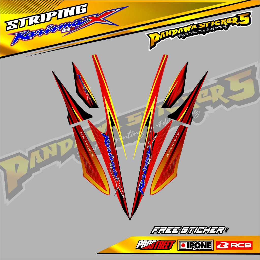 STRIPING VARIASI HONDA KARISMA 125 X / STICKER LIST VARIASI MOTOR KARISMA 125 X
