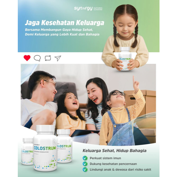 COLOSTRUM Synergy Bovine Colostrum Kapsul untuk Imun & Stamina