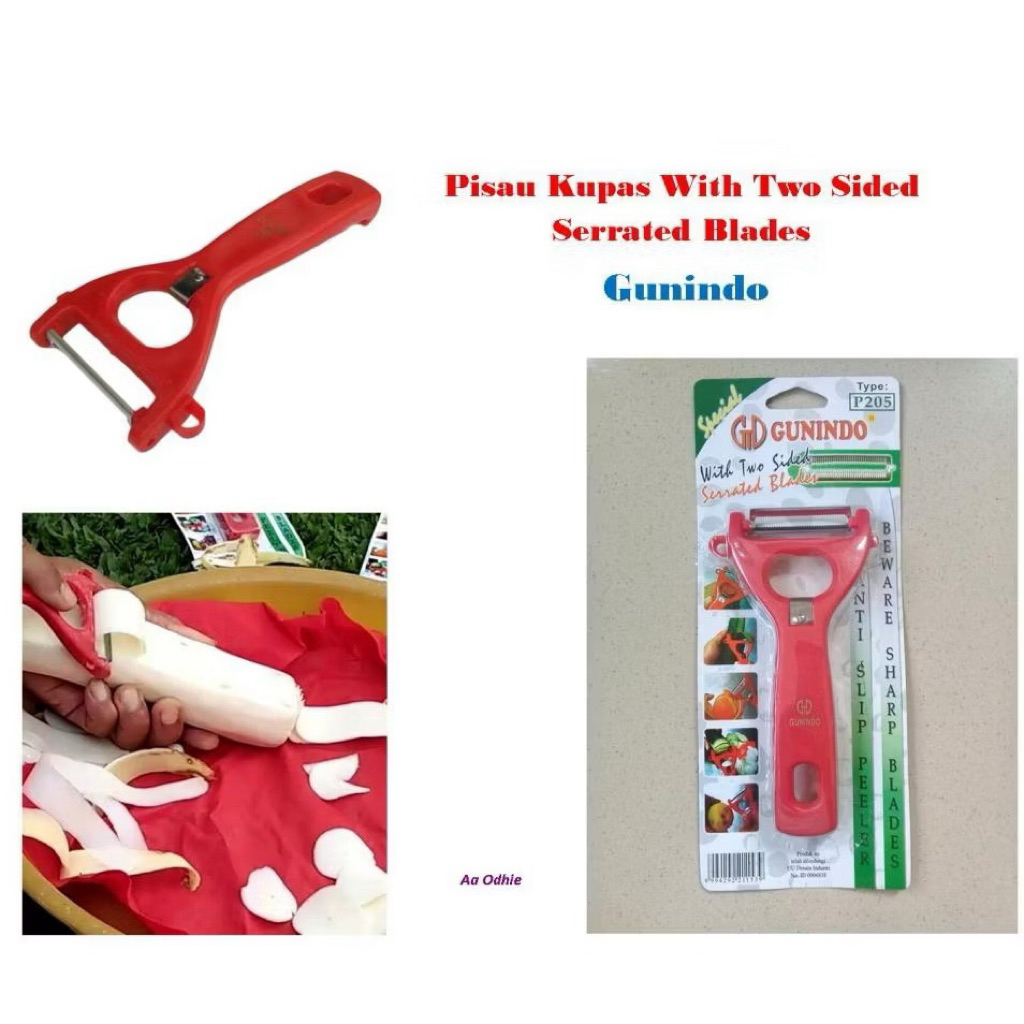 Gunindo Pisau Kupas With Two Sided Serrated Blades - Gunindo
