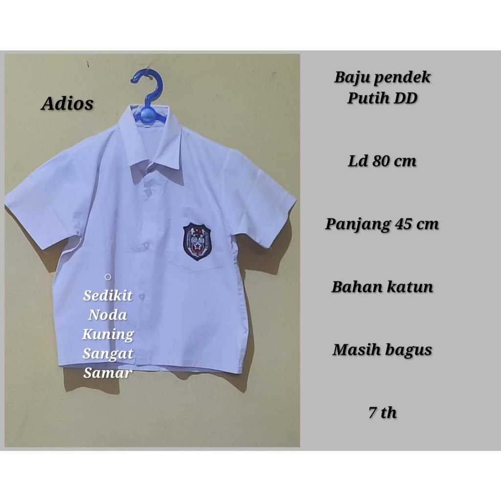 Baju seragam putih anak sekolah PRELOVE laki laki perempuan SD SMP SMA murah kondisi masih bagus