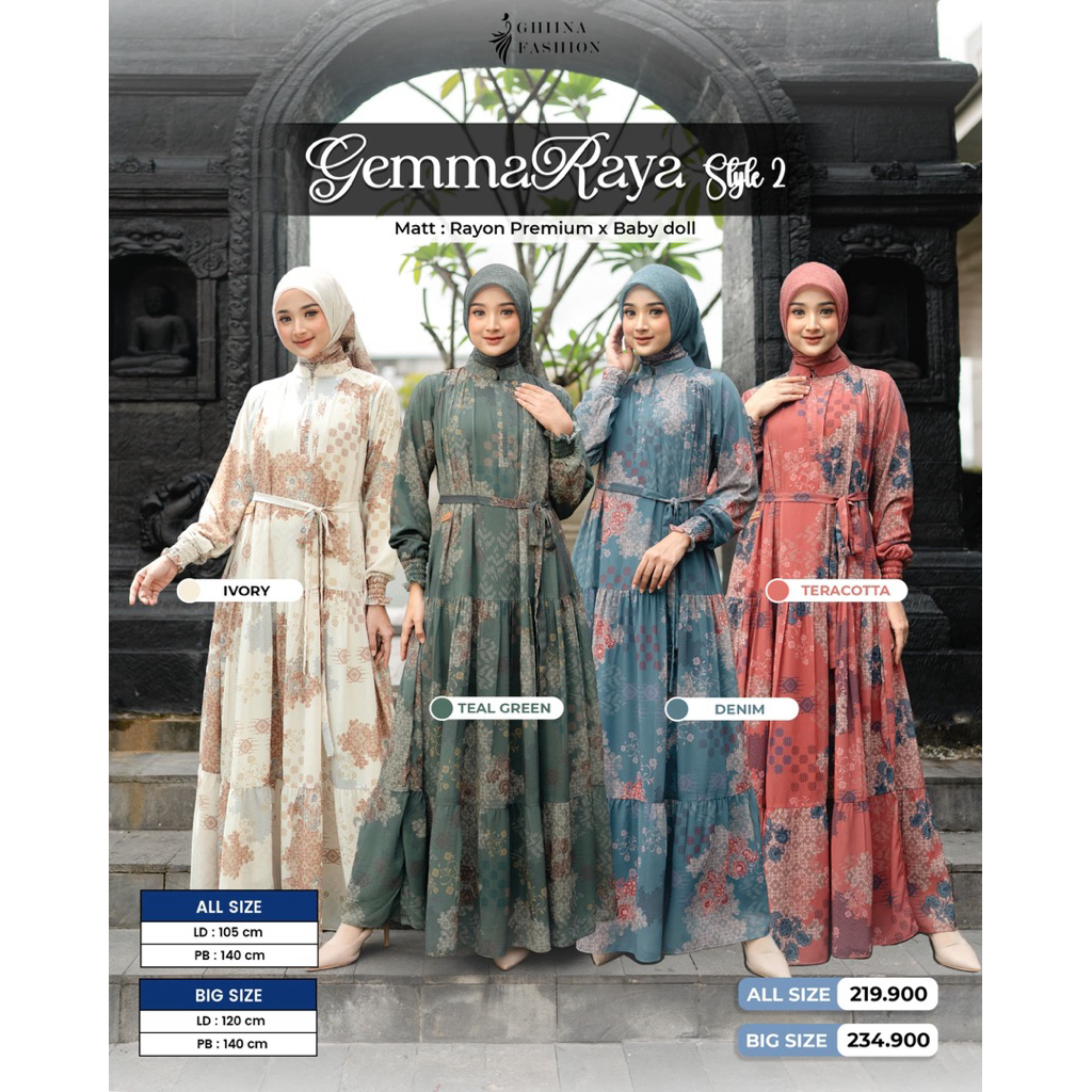 Ghiina Fashion - Dress / Gamis / GemmaRaya Style 2 Ghiina Fashion