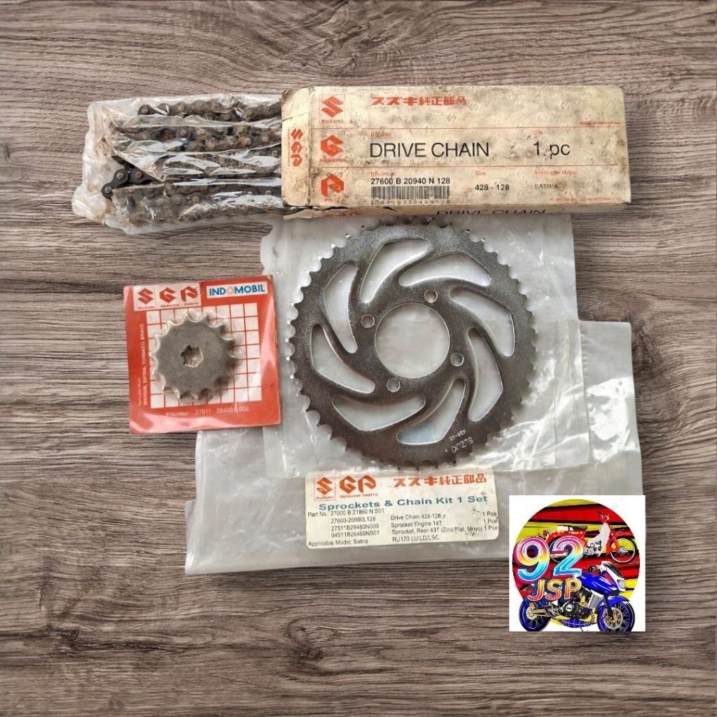 GEAR GIR SET GIR PAKET SATRIA 2 TAK  SATRIA HIU SATRIA LUMBA SATRIA R 120 ASLI ORIGINAL SGP NOS