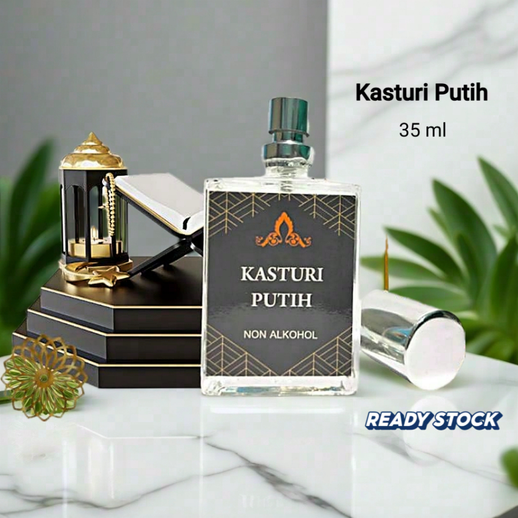 Kasturi Putih Parfum Arab Saudi Murni Non Alkohol 35ml Minyak Wangi Sholat Bibit Asli parfume kastur