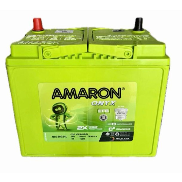 Aki Mobil Ertiga XL7 Hybrid Amaron Onyx N55 80B24L Aki Kering Original