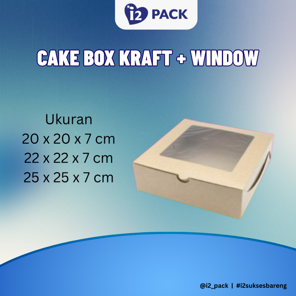 DOS KUE MIKA ALAS LAMINASI / CAKE BOX / DOS KUE KRAFT WINDOW