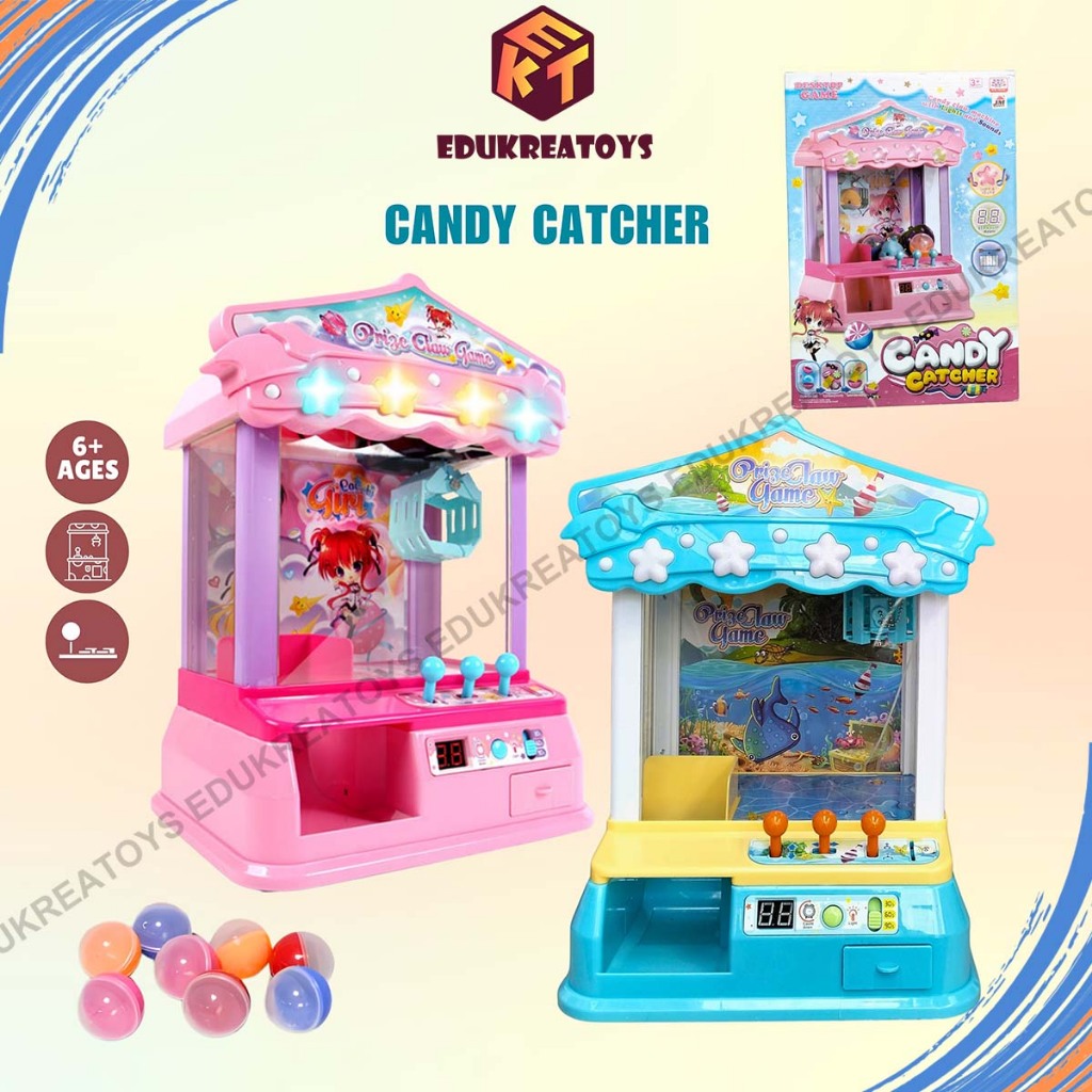Mainan Anak Claw Machine Candy Catcher Mesin Capit Boneka Ukuran Besar