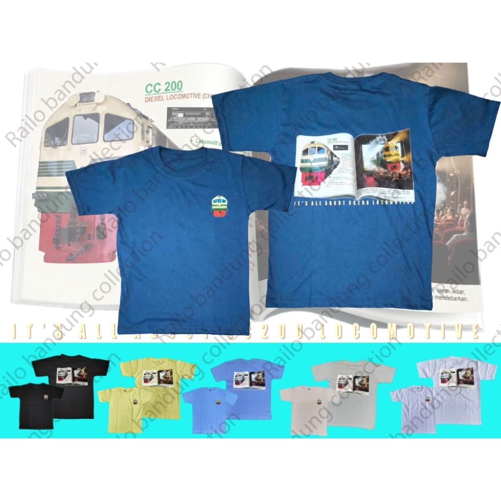 kaos ANAK kereta api | cc200 book | kereta api indonesia