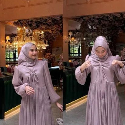 ARMAGAN DRESS SHIMER LEBARAN - Gaun Wanita Remaja Dewasa Terbaru Model Kasual Dan Pesta Mewah