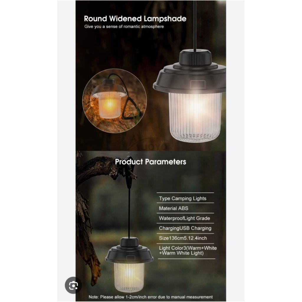 Lampu camping gantung / lampu led batrei / lampu led 3 mode