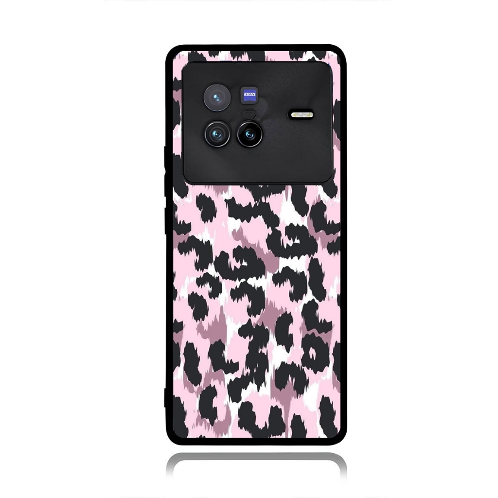 Case Vivo X200,X80, X70,X60,X50, V50, V40,V30,V29,V27 PRO LITE 4G 5G Custom Pink Black Leopard