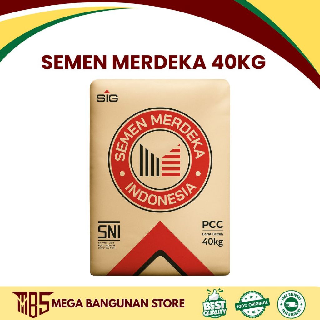 Semen Merdeka Semen Pcc Merdeka 40kg | 1 Sak