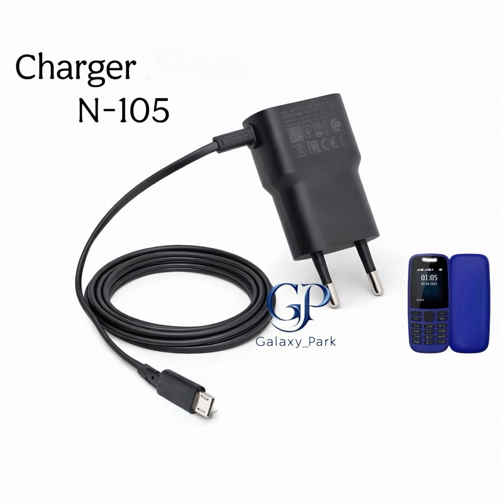 Charger N-105 Micro Kompatibel Hp Nokia Lumia Asha Real IC Casan Universal [GLX]