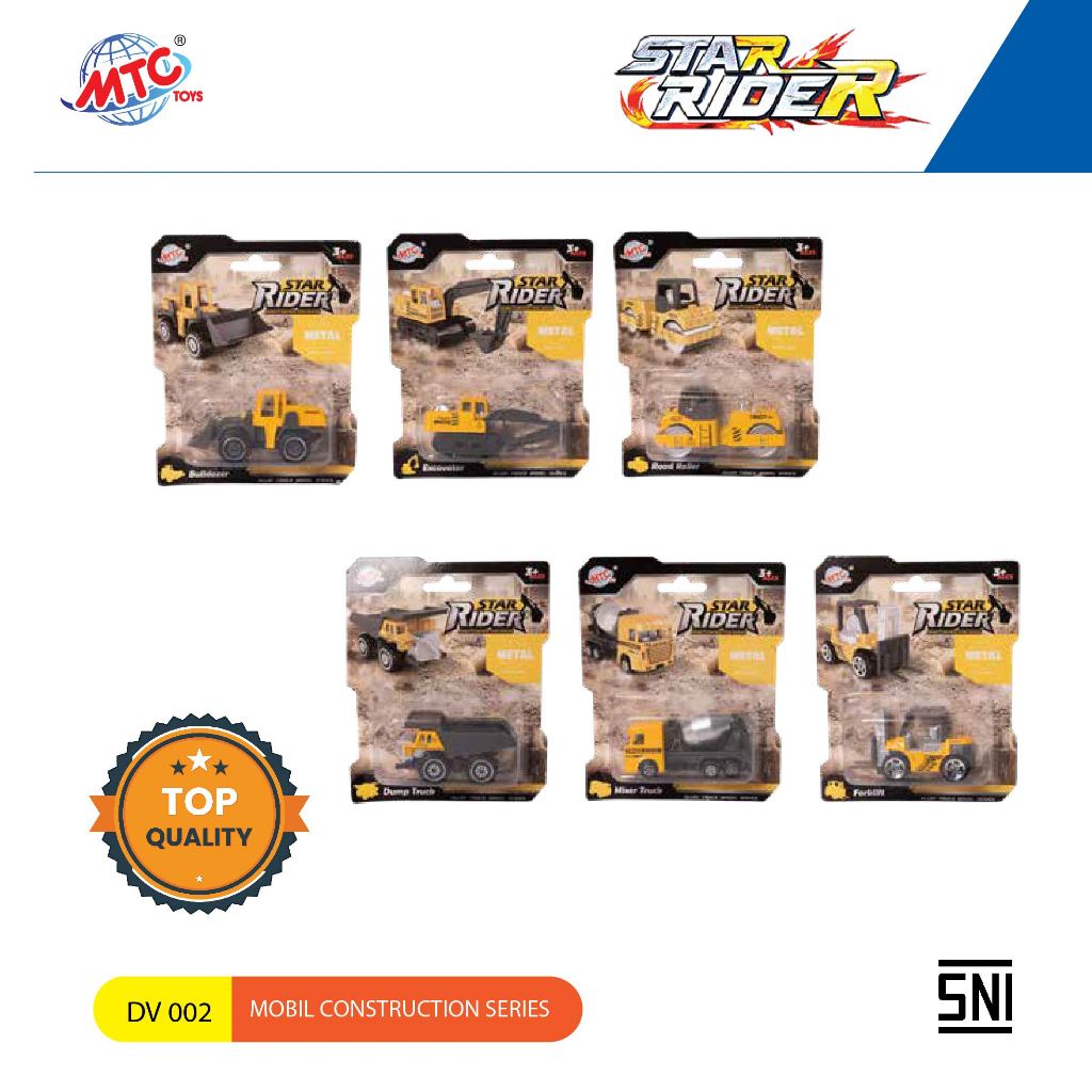 Mainan Mobil Konstruksi Series Construction Metal Body Alloy Truck Star Rider Excavator Star Rider T