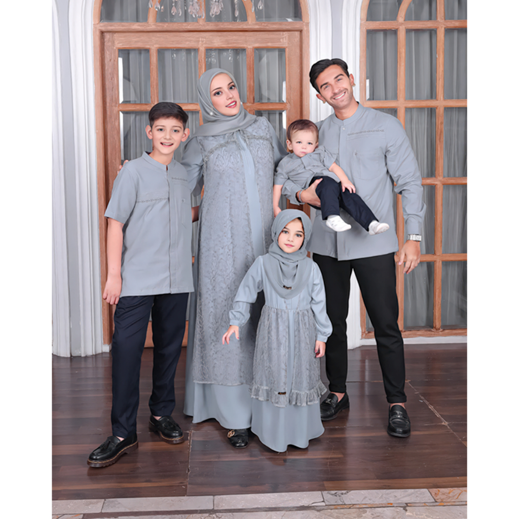 Gamis Couple Ibu dan Anak Ethica Elfa Dream Blue