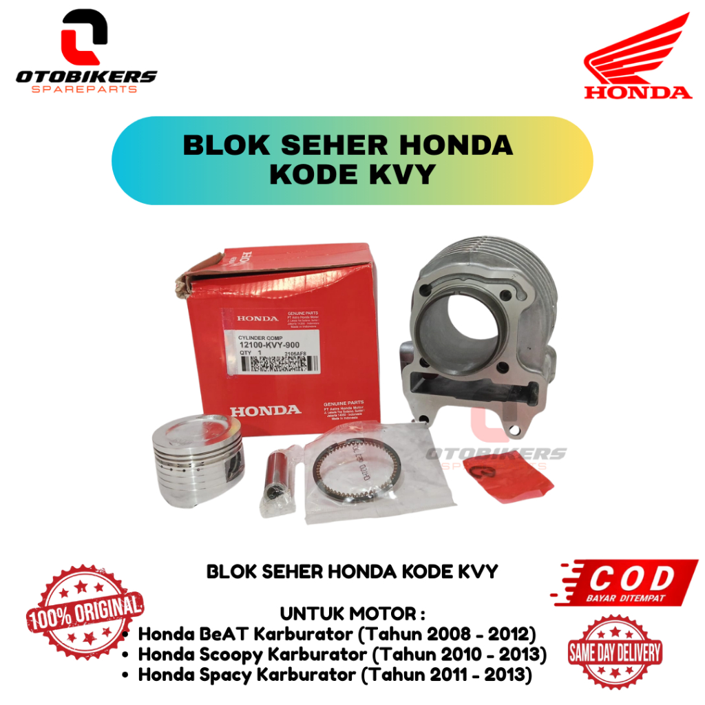BLOK SEHER HONDA KVY | HONDA AHM ORIGINAL Beat Karbu, Scopy Karbu, Spacy Karbu