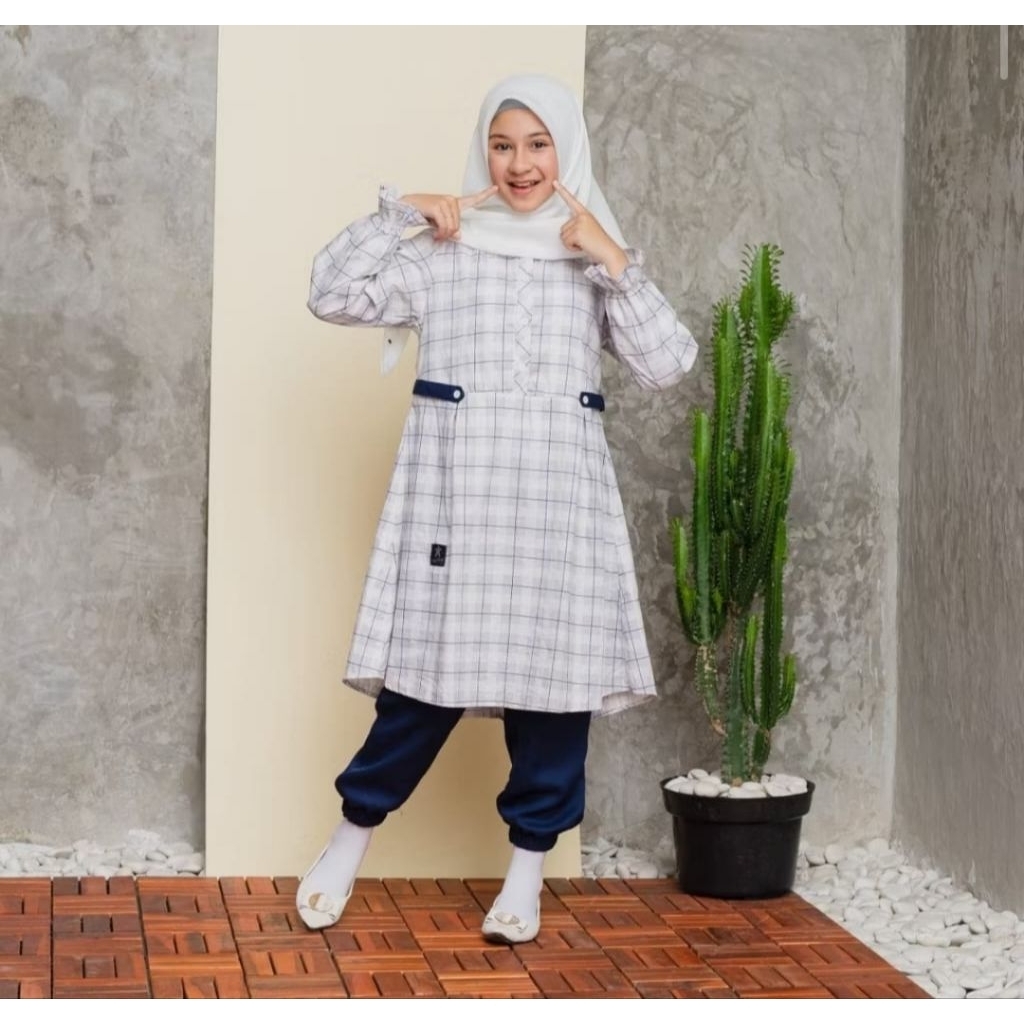 Setelan Tunik Anak Perempuan/Remaja Modern 14-15 Tahun